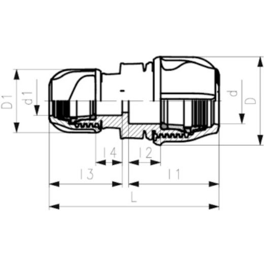 Picture of JOINER REDUCING METRIC ALPRENE 63MM X 40MM