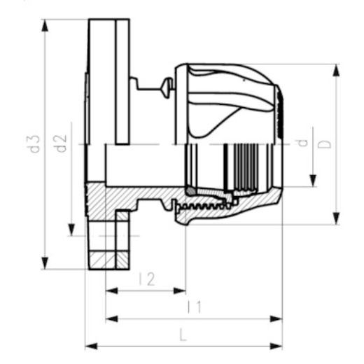 Picture of FLANGED CONNECTOR METRIC ALPRENE TABLE D 90MM X 4''