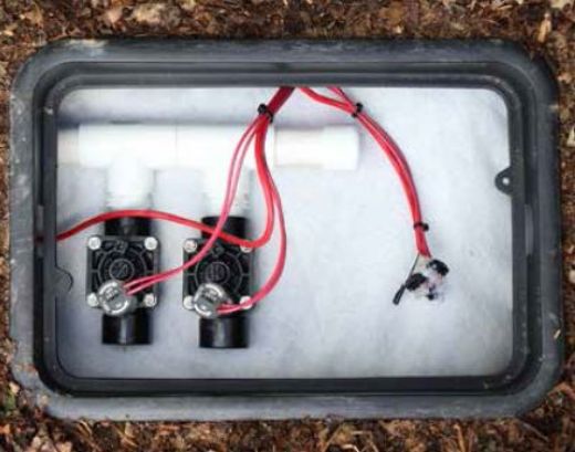 Picture of SUPPLY AND INSTALL HUNTER X2 4 STN WIFI CONTROLLER, BACKFLOW PREVENTION DEVICE, 2 X 25MM SOLENOID VALVE, IRRIGATION CABLE, RAIN BIRD WIRELESS RAIN SENSOR AND VALVE BOX