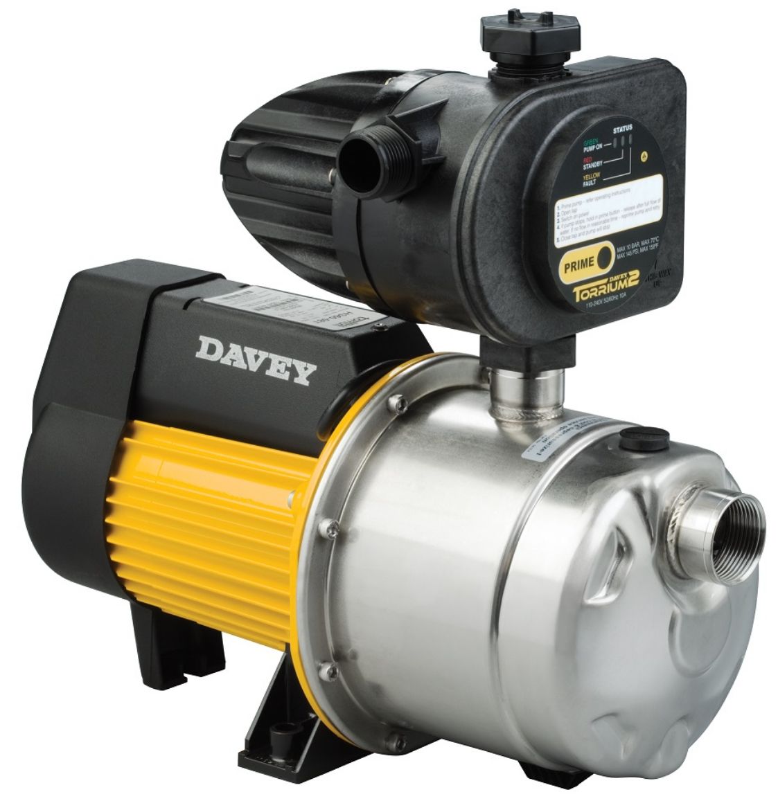 Picture of PRESSURE PUMP DAVEY HP60-08T C/W TORRIUM 2