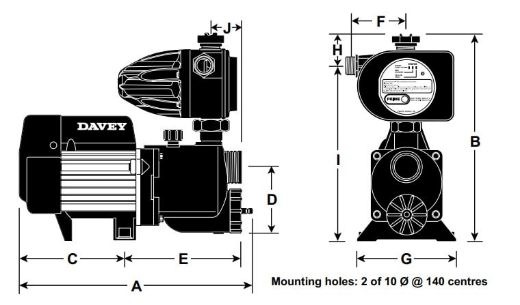 Picture of PRESSURE PUMP DAVEY XP45T C/W TORRIUM