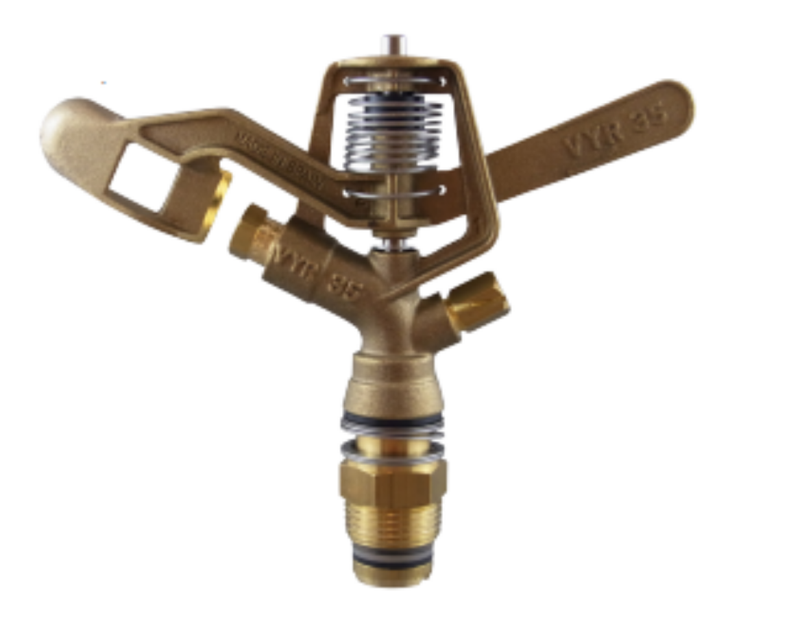 Picture of IMPACT SPRINKLER VYRSA 35 BRASS FC 20MM BSP MI C/W 4.4MM & 3.2MM NOZZLES