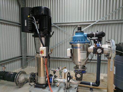 Picture of FILTER FILTAWORX FULLY AUTOMATIC SELF CLEANING SCREEN 100 MICRON 100MM FLANGED 90D ANGLE INLET/OUTLET HYDRAULIC CONTROL HYDRAULIC DRIVE C/W PRESSURE SUSTAINING VALVE
