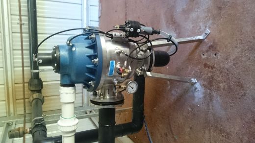 Picture of FILTER FILTAWORX FULLY AUTOMATIC SELF CLEANING SCREEN 100 MICRON 100MM FLANGED 90D ANGLE INLET/OUTLET HYDRAULIC CONTROL HYDRAULIC DRIVE C/W PRESSURE SUSTAINING VALVE